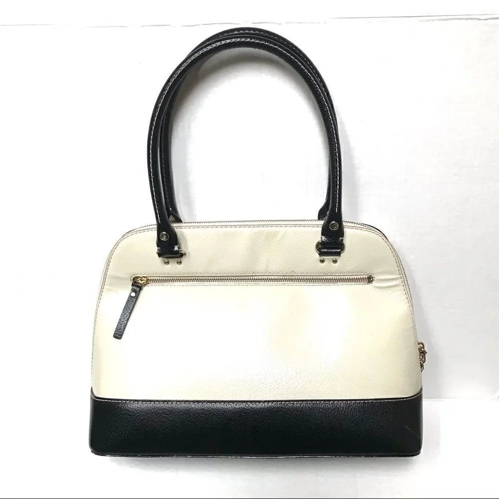 Kate‎ Spade two-tone pebbled leather Wellesley Rachel top handle shoulder bag